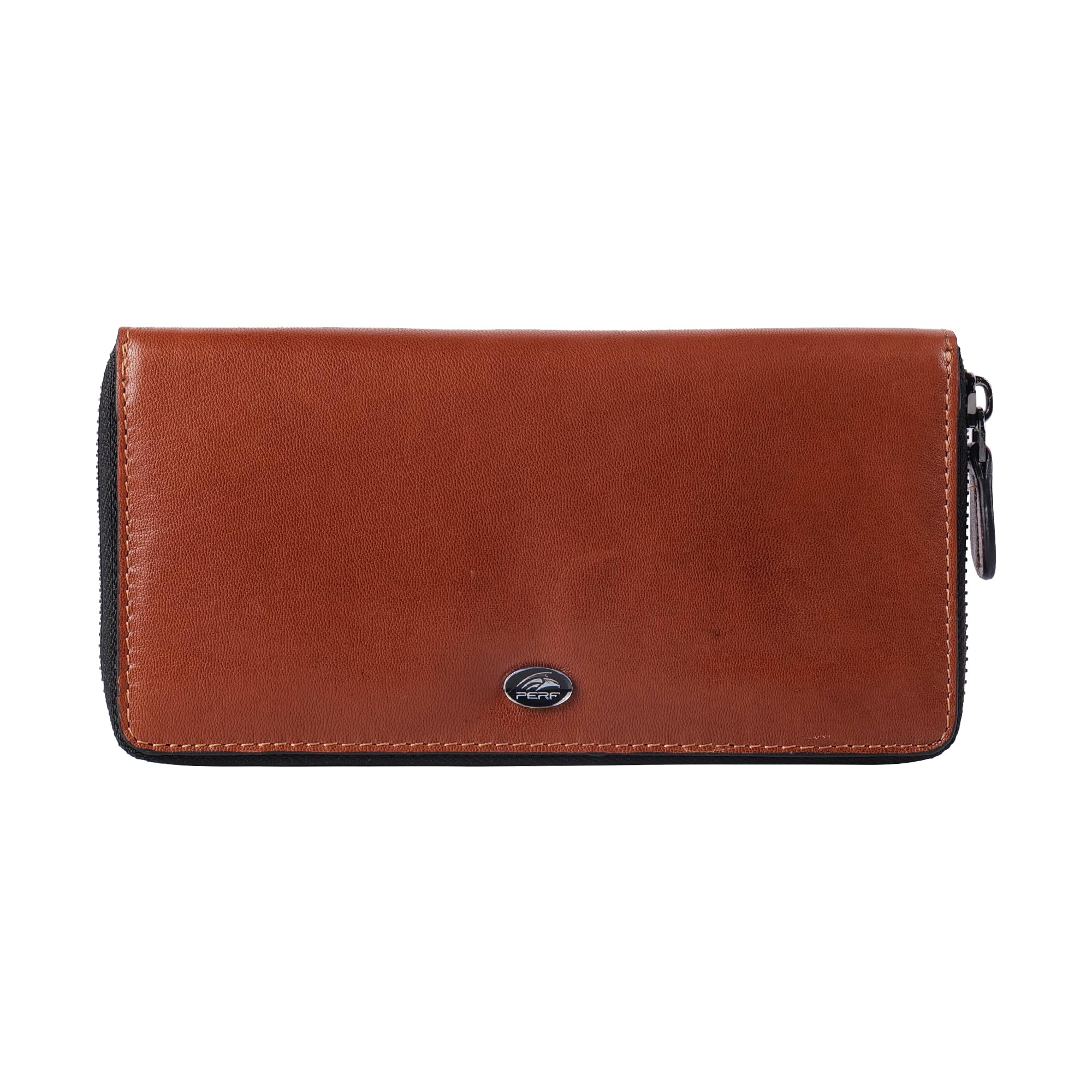 PERF Women’s Genuine Leather Wallet | Classic Solid Design Hand Purse | Sleek & Elegant Finish | Premium Feel & Durable Build
