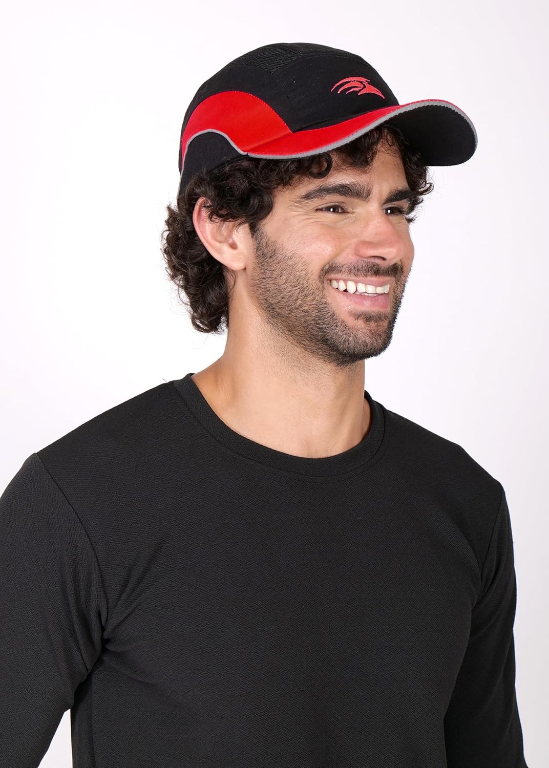 PERF Unisex Safety Bump Cap Long Peak Black Red | CE Certified
