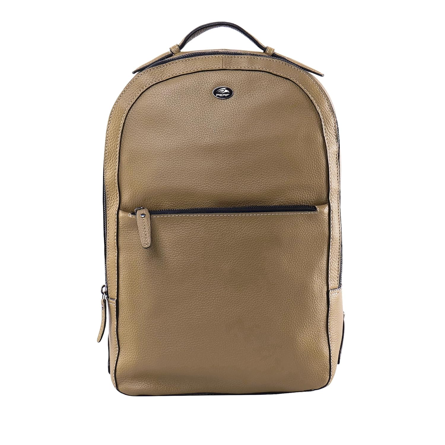 PERF Unisex Genuine Leather Backpack | Premium Slim & Stylish Laptop Bag for Men and Women | Travel, Office & Everyday Use | Padded back with Shoulder Straps & Secure Compartment