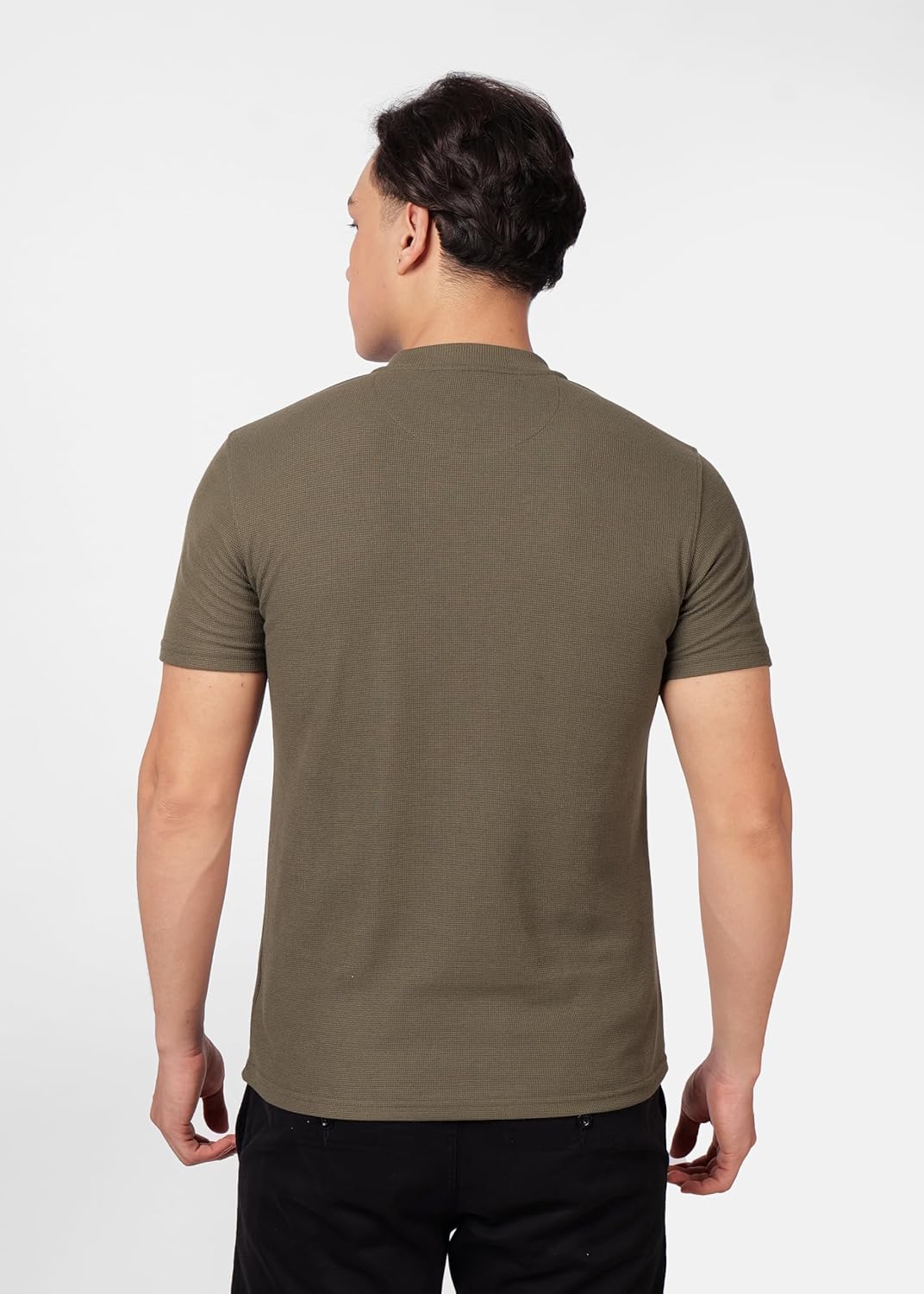 PERF Men's Henley Neck T-Shirt | Cotton Blend Casual Slim Fit Shirt | Half Sleeve Stylish Everyday Tee