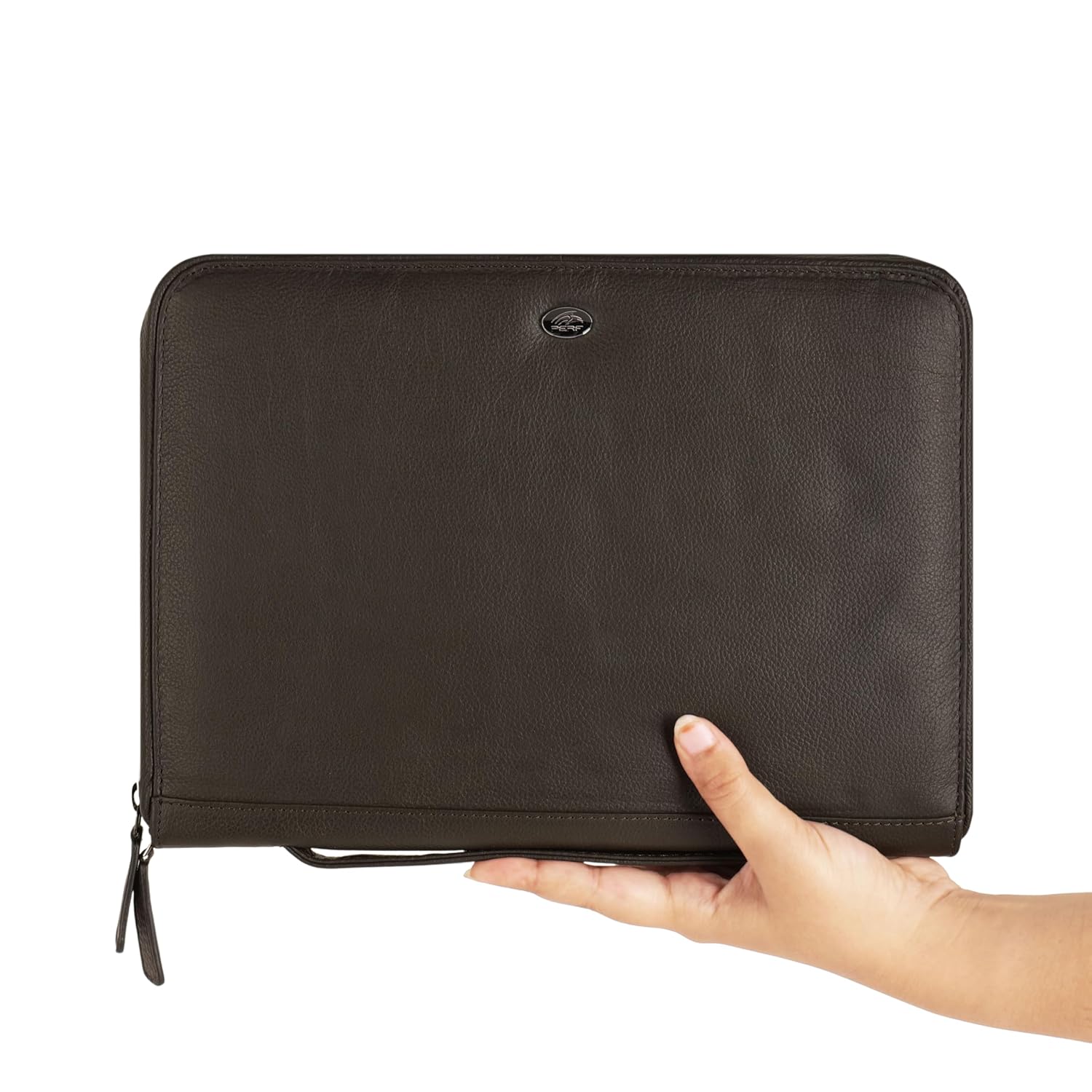 PERF Genuine Leather Portfolio Case | Multipurpose Document Holder, Certificate Folder, iPad & Stationery Organizer | Premium Finish for Office & Travel