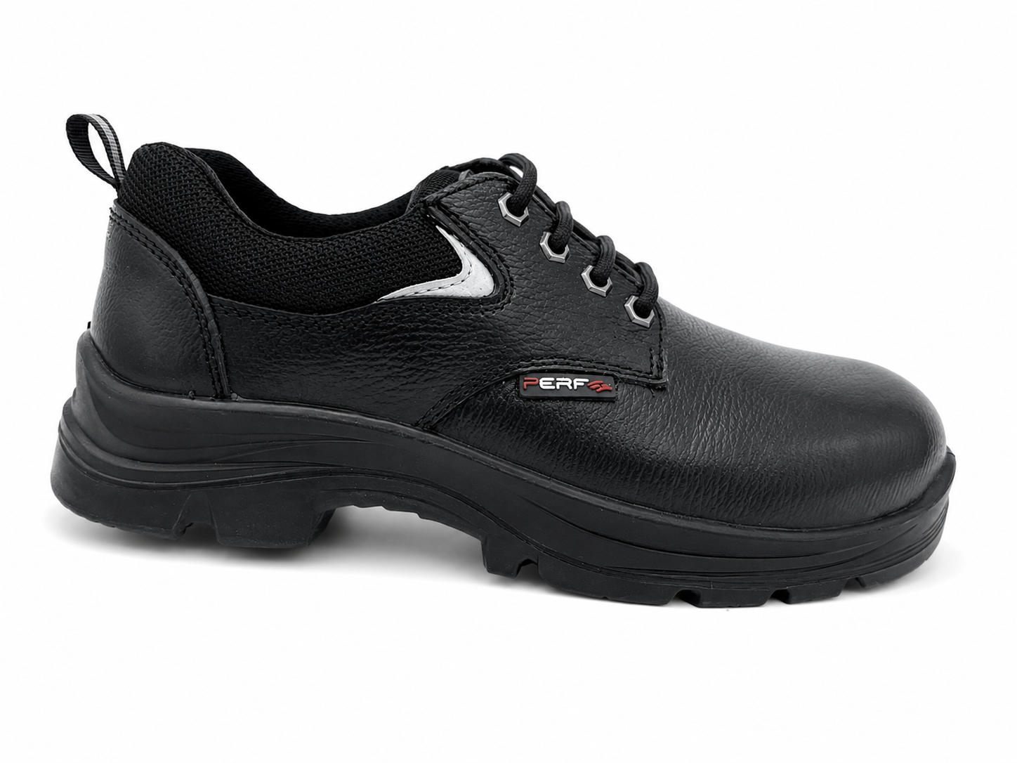 PERF Spider S1 Safety Shoes for Men | Buff Tango Leather | 200J Steel Toe Cap | Anti-Perforation Midsole | Oil & Acid Resistant PU Sole | is 15298:2016 Certified | SRC Slip-Resistant |