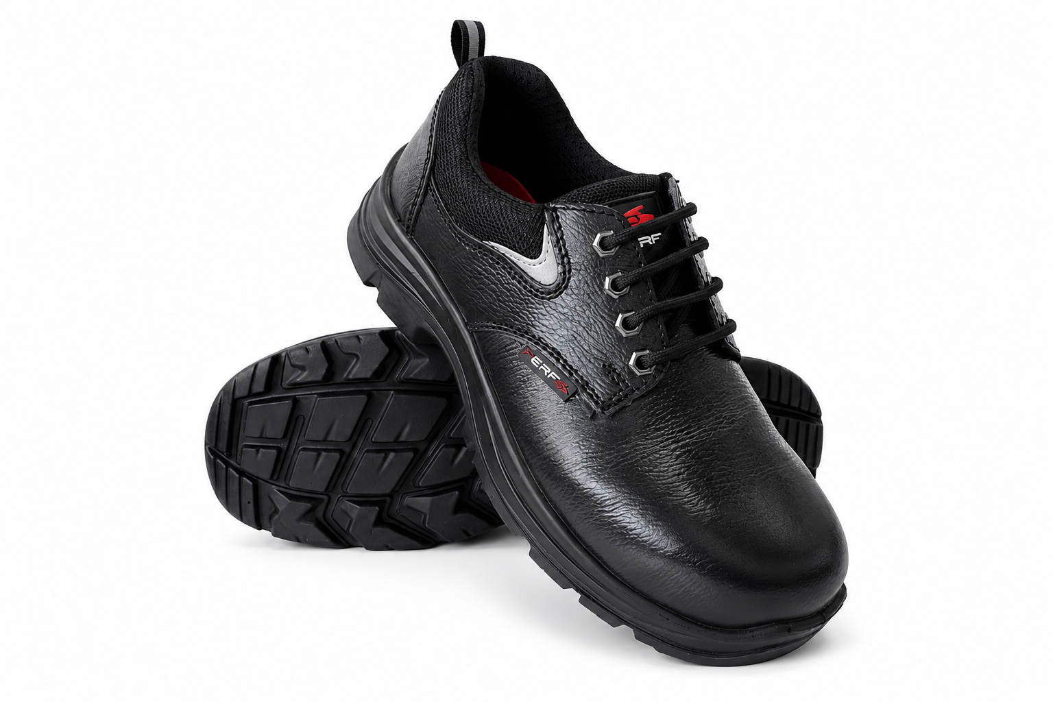 PERF Spider S1 Safety Shoes for Men | Buff Tango Leather | 200J Steel Toe Cap | Anti-Perforation Midsole | Oil & Acid Resistant PU Sole | is 15298:2016 Certified | SRC Slip-Resistant |