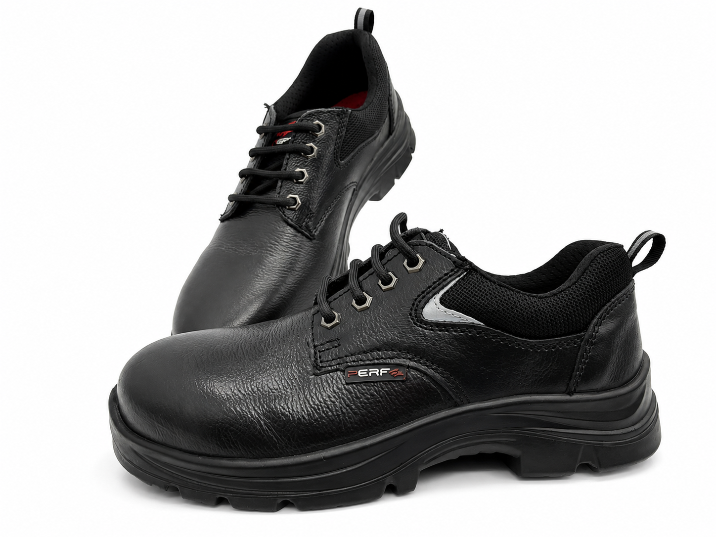 PERF Spider S1 Safety Shoes for Men | Buff Tango Leather | 200J Steel Toe Cap | Anti-Perforation Midsole | Oil & Acid Resistant PU Sole | is 15298:2016 Certified | SRC Slip-Resistant |