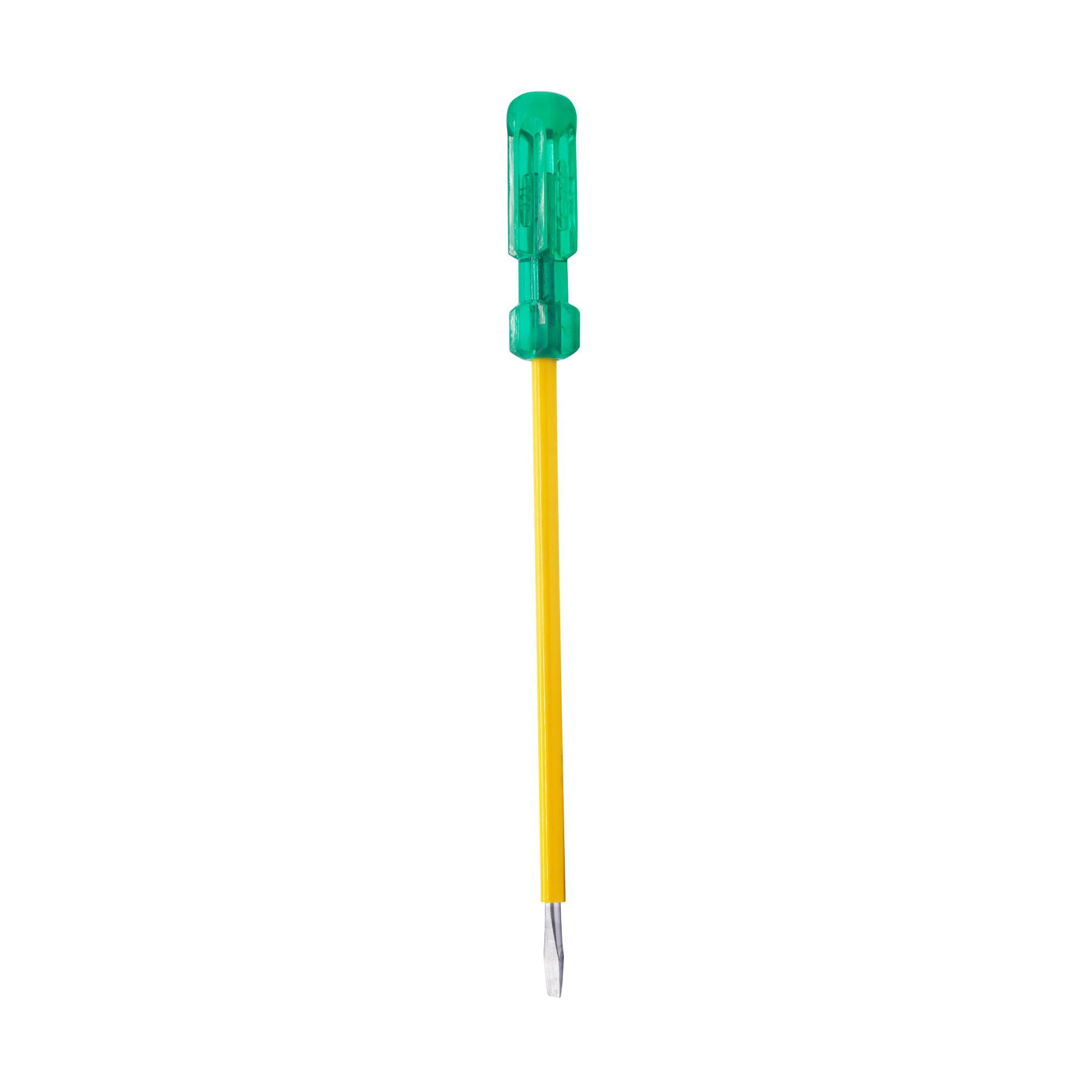 PERF Insulated Screwdriver Carbon Steel Blade, Transparent Green Handle, Plated Finish for Precision Work (250mm)