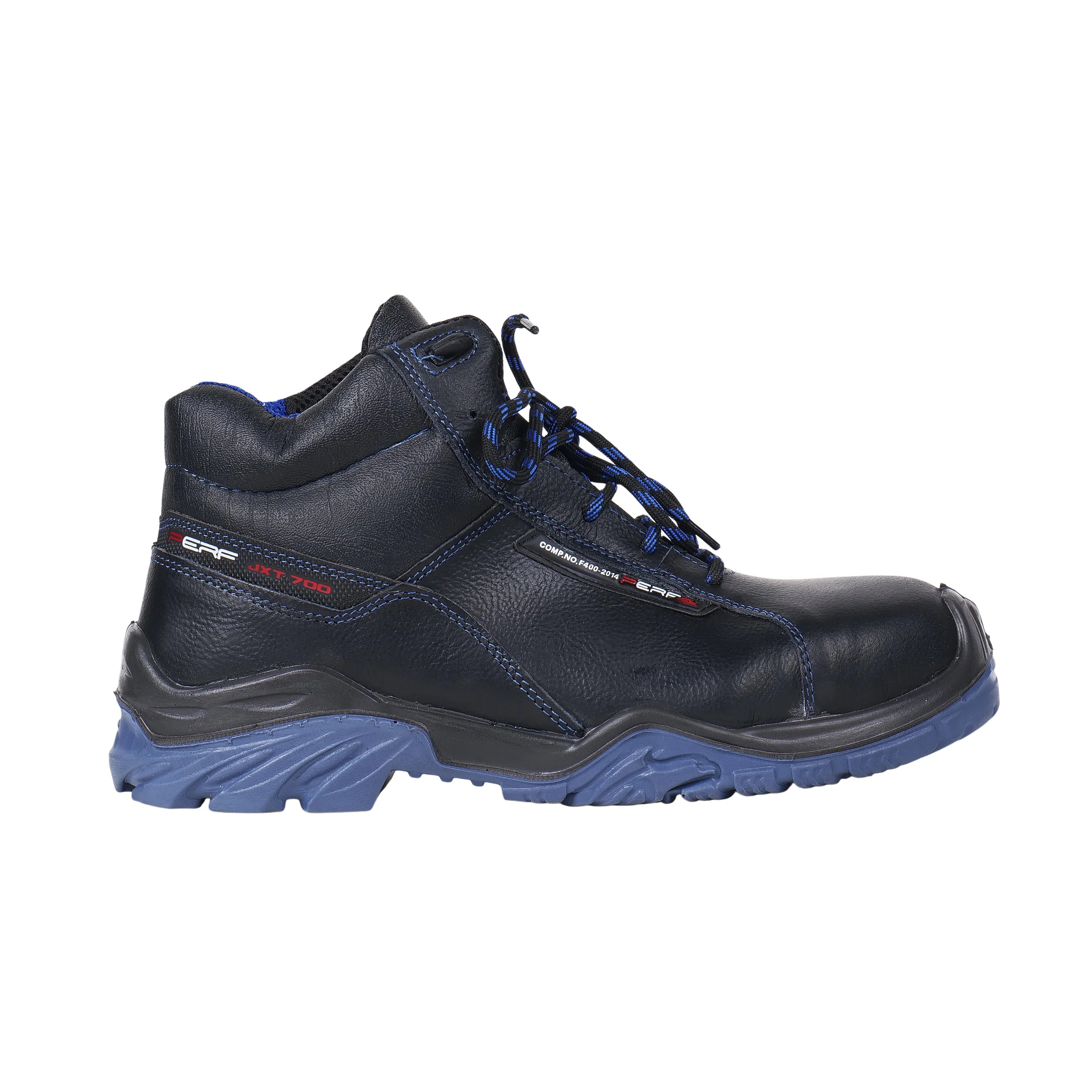 PERF Tornado High Ankle Safety Shoes for Men | Fiber Glass Toe Cap | Anti-Puncture | Water Repellent Leather | Electrical Resistant | Industrial High Ankle Work Shoes