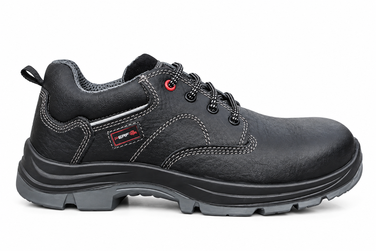 Zest Lite Men's S1 Lightweight Safety Shoes – Steel Toe Cap Leather Shoes with Antibacterial Lining, Breathable Comfort & PU Sole for Industrial & Daily Work Use