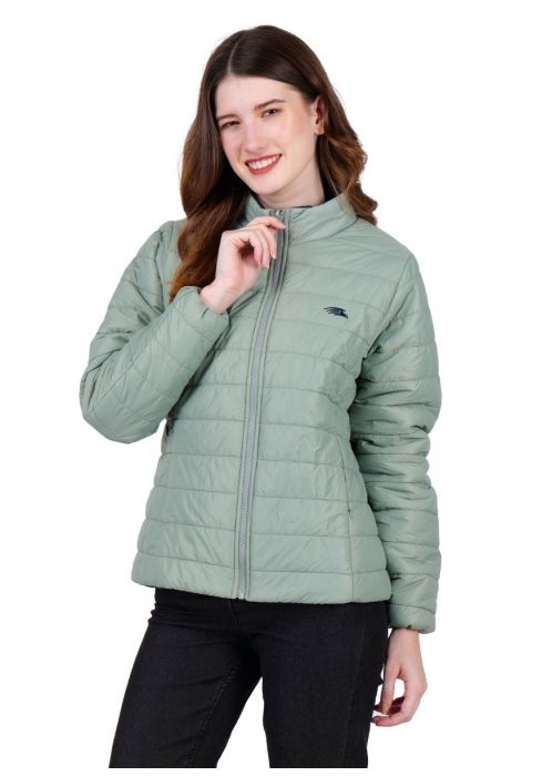 PERF Women’s Reversible Jacket – Lightweight, 20-D Nylon, Dual Color Design with Zippered Side Pockets – Pista Green 