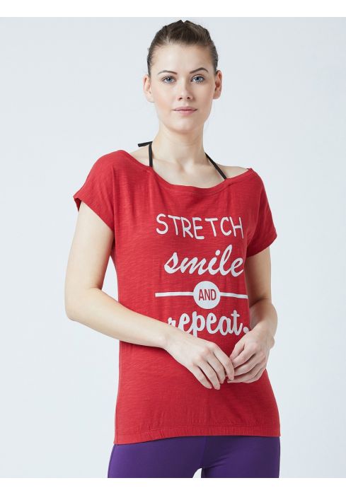 PERF Regular Fit Half Sleeve T-Shirt For Women