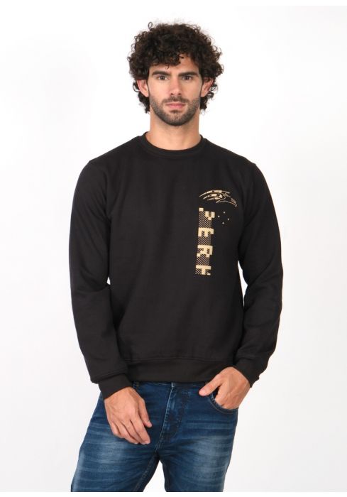 PERF Men's Fleece Sweatshirt - Poly Cotton Blend, Round Neck, 3-Thread Fleece, 340 GSM