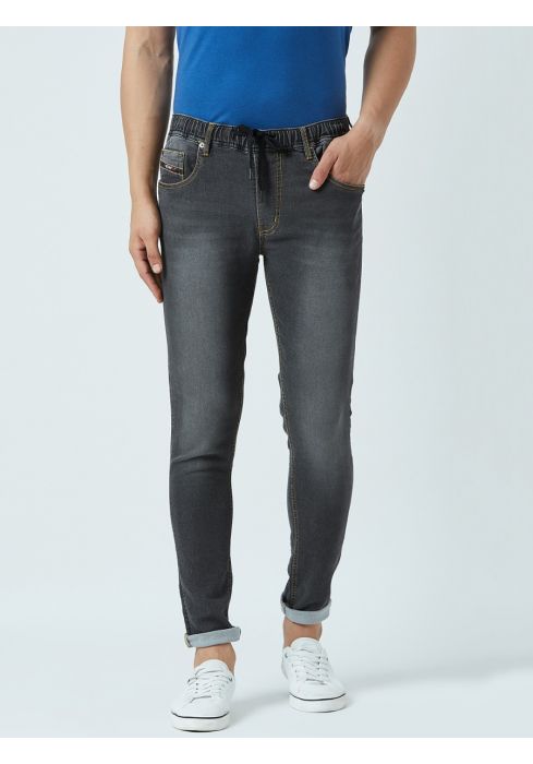 PERF Men Black Washed Slim Jogger