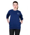 PERF Women’s Soft Fleece Sweatshirt – Denim, Poly-Cotton Blend, 340 GSM Warmth